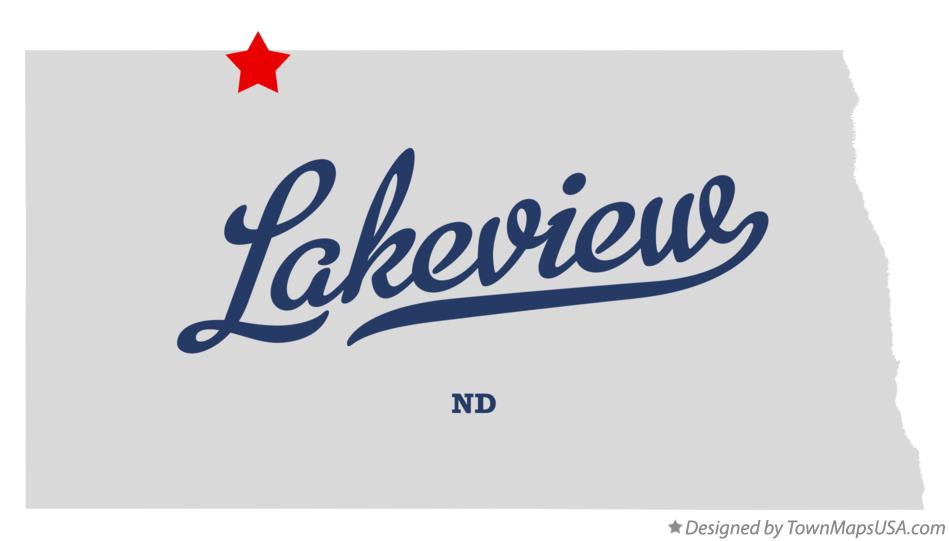 Map of Lakeview North Dakota ND