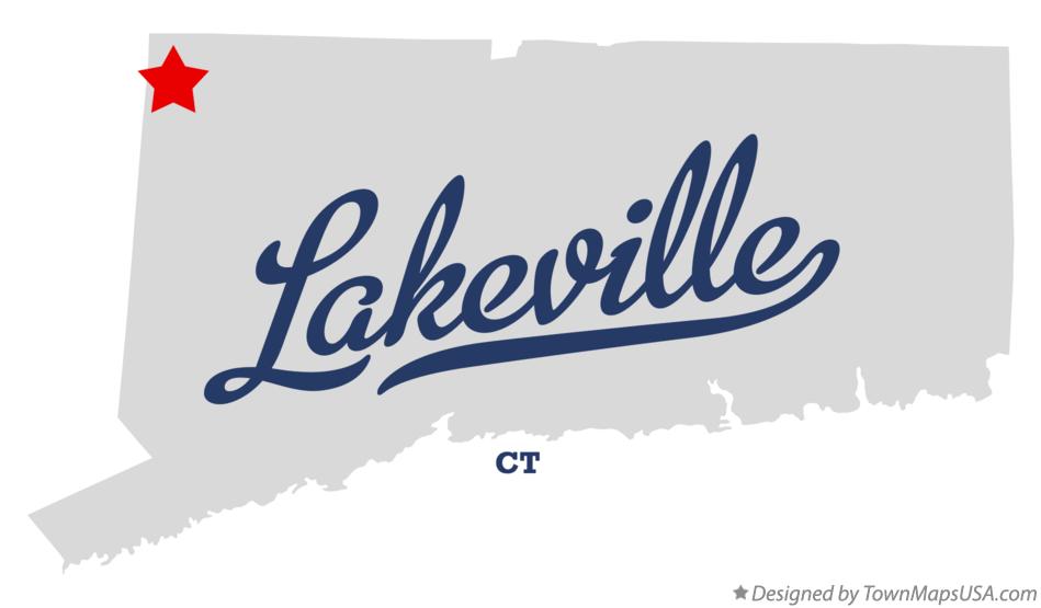 Map of Lakeville Connecticut CT