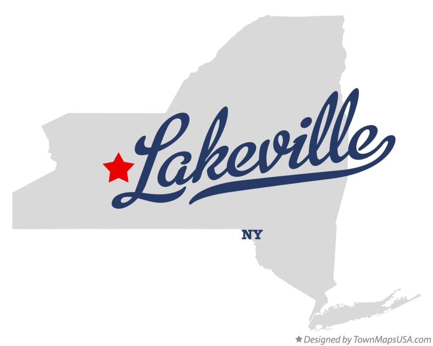 Map of Lakeville New York NY