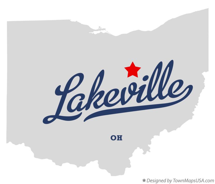 Map of Lakeville Ohio OH