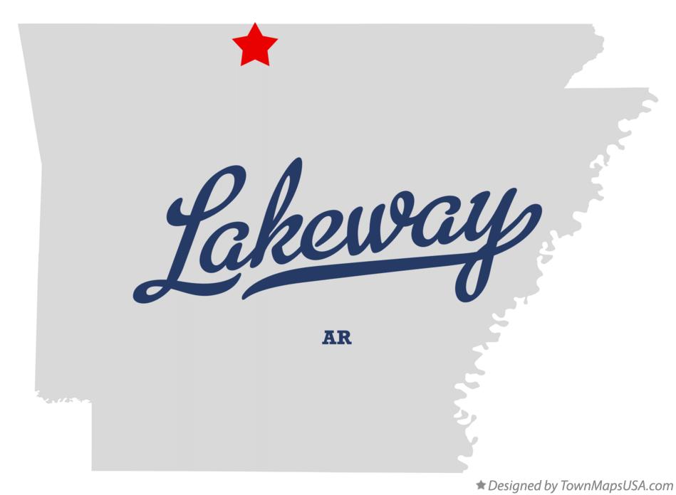 Map of Lakeway Arkansas AR