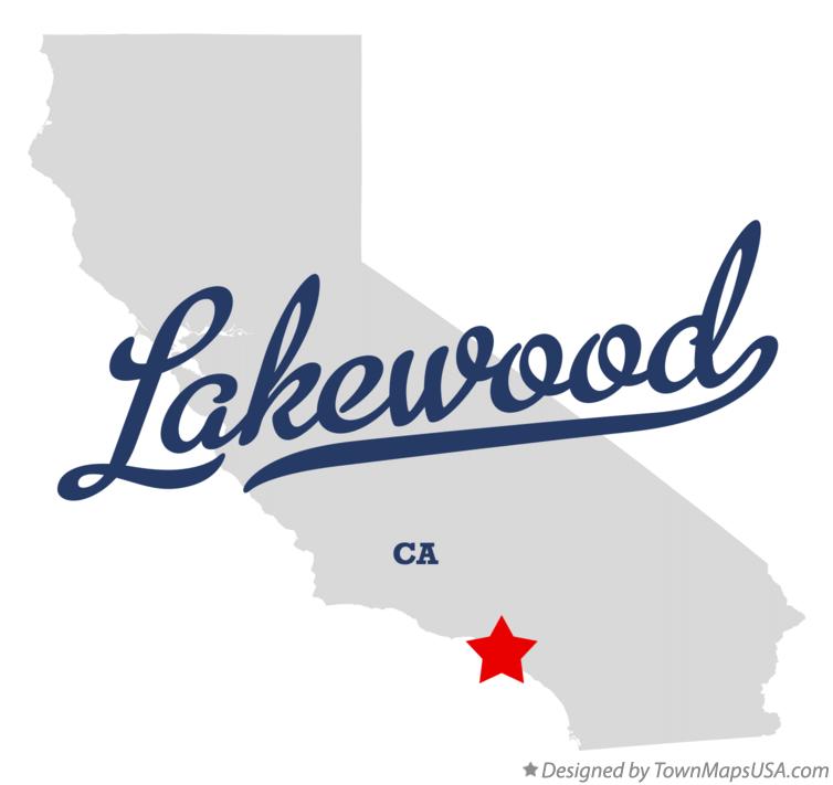 Map of Lakewood California CA