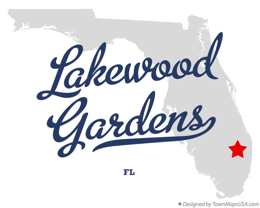Map of Lakewood Gardens Florida FL