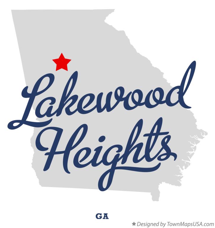 Map of Lakewood Heights Georgia GA