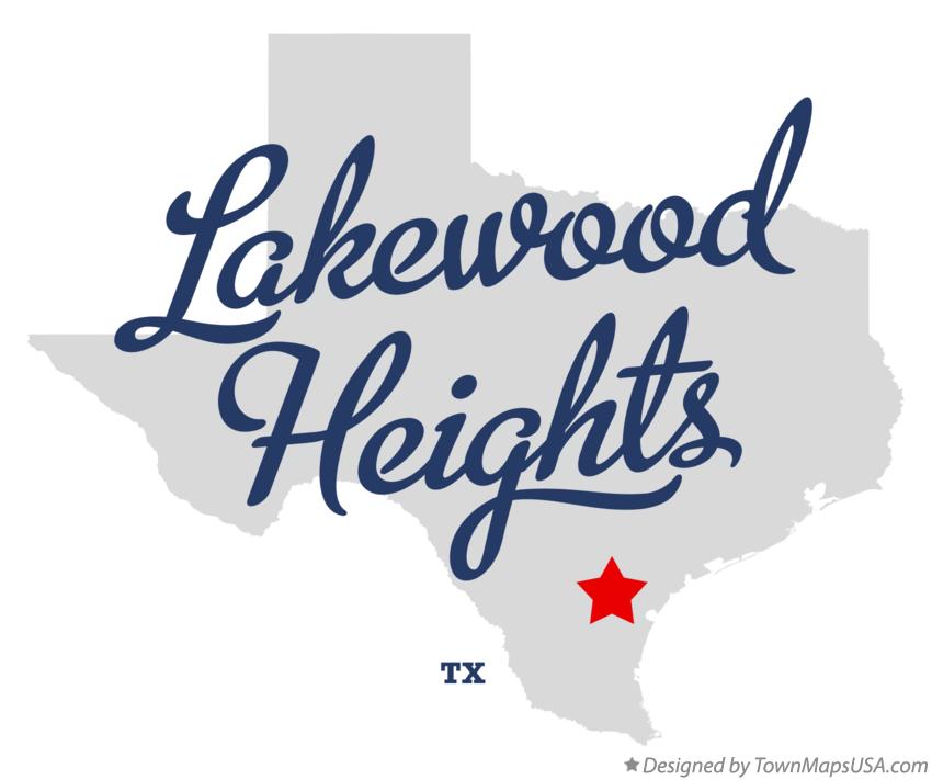 Map of Lakewood Heights Texas TX