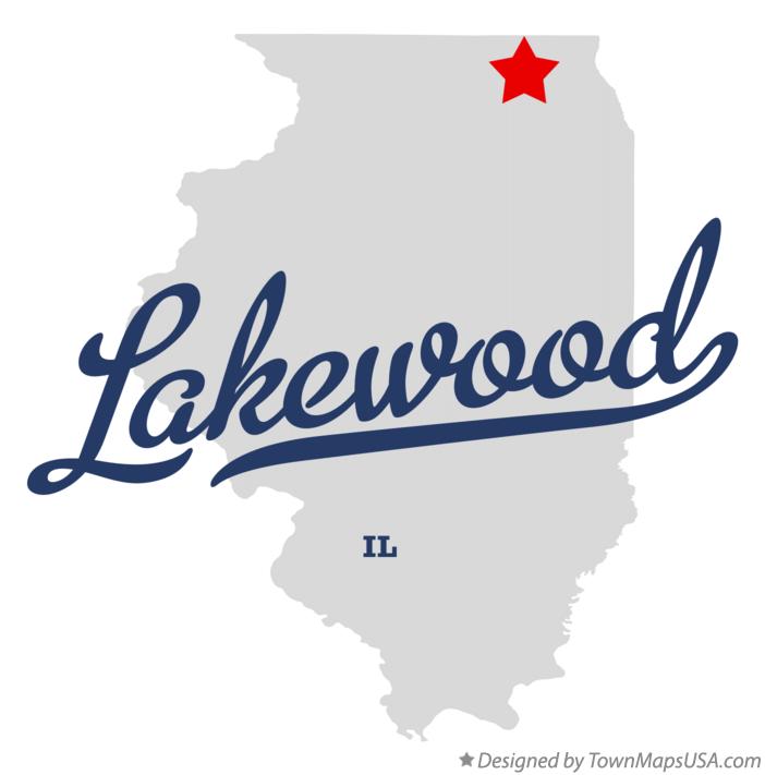 Map of Lakewood Illinois IL