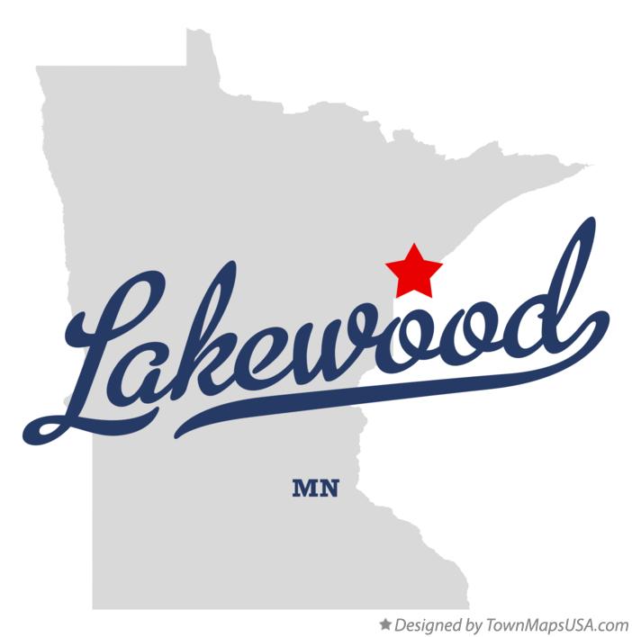 Map of Lakewood Minnesota MN
