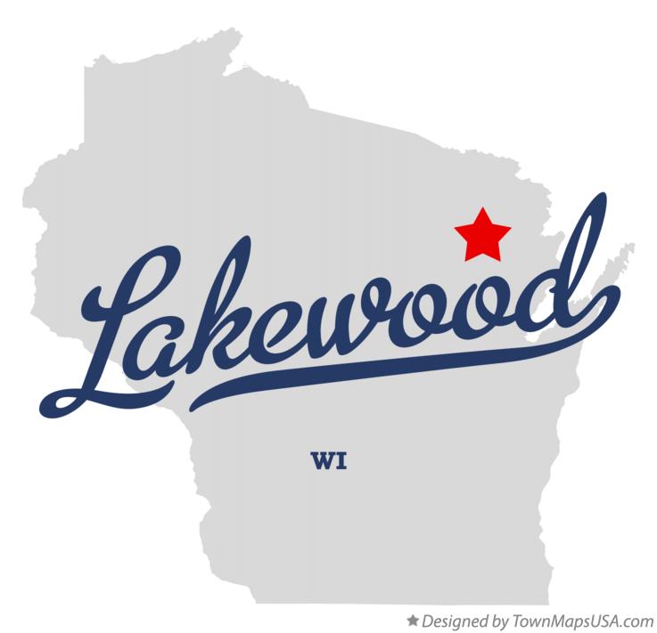 Map of Lakewood Wisconsin WI