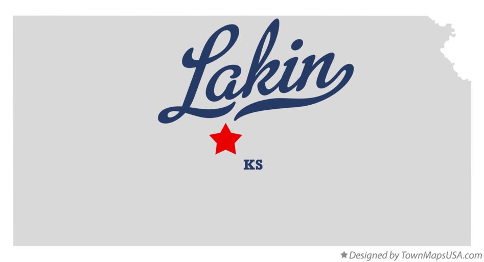Map of Lakin Kansas KS