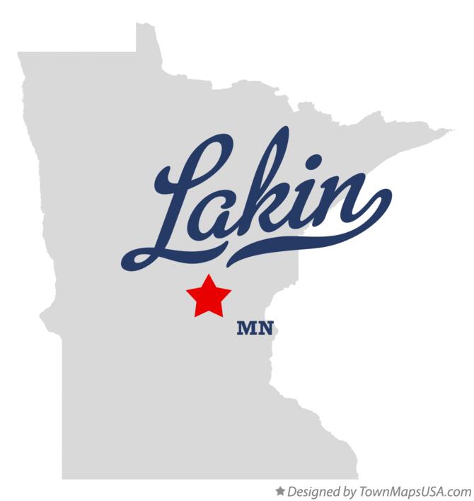 Map of Lakin Minnesota MN