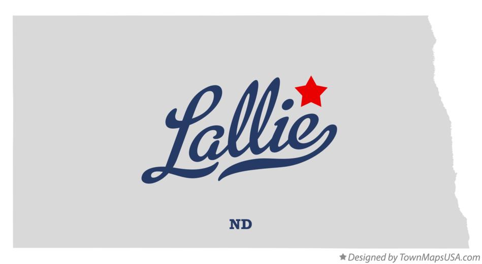 Map of Lallie North Dakota ND