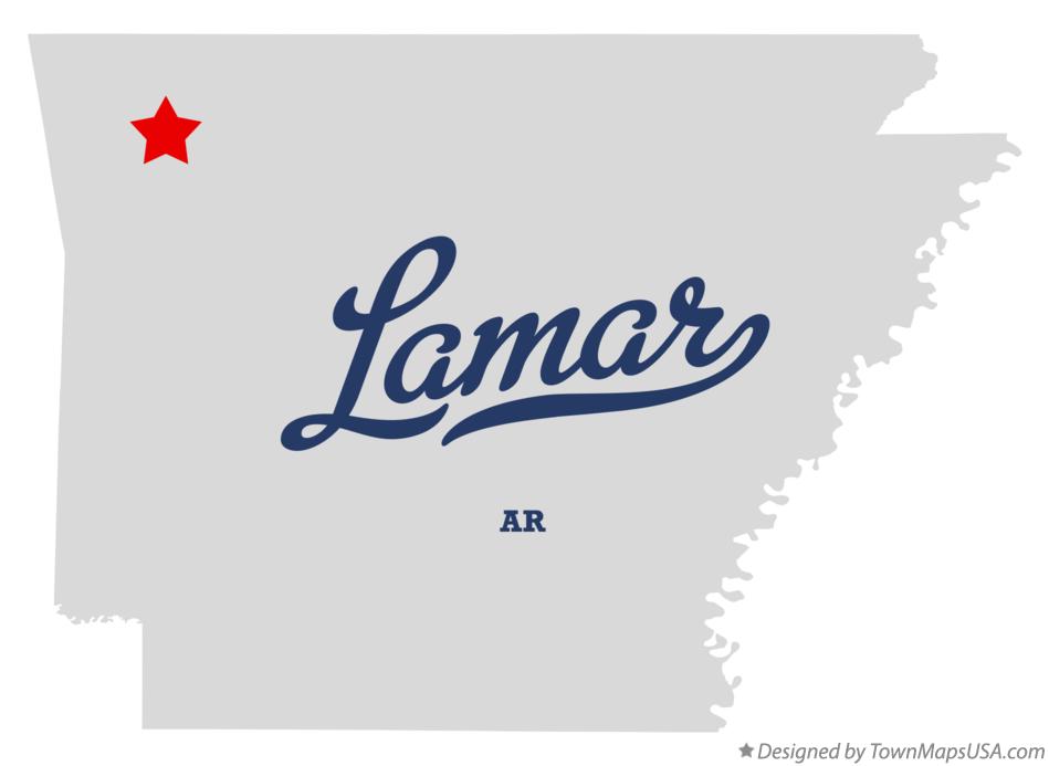 Map of Lamar Arkansas AR