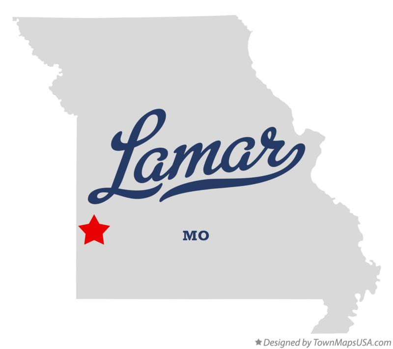 Map of Lamar Missouri MO