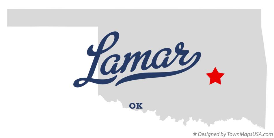 Map of Lamar Oklahoma OK
