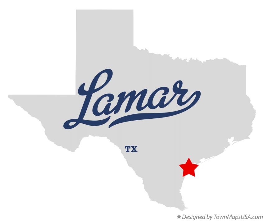 Map of Lamar Texas TX