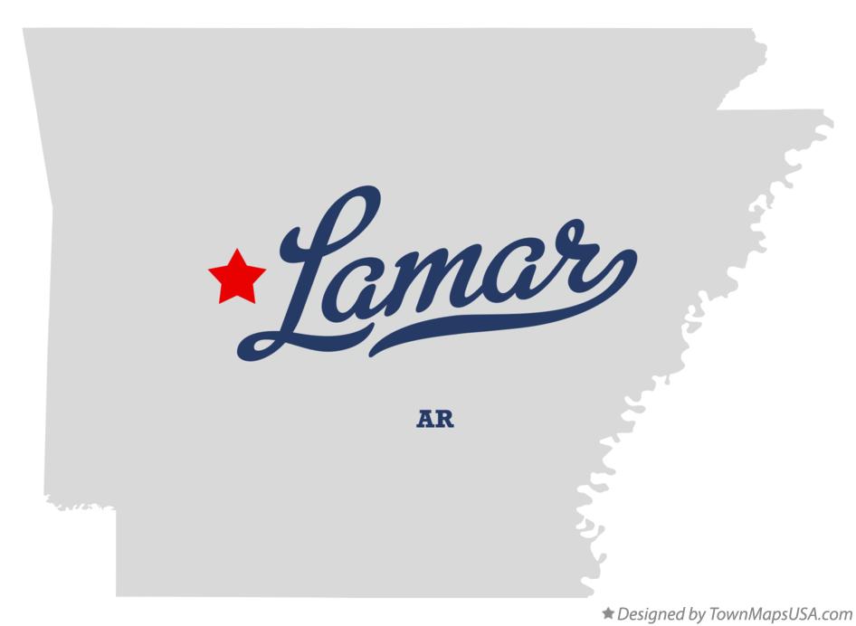 Map of Lamar Arkansas AR