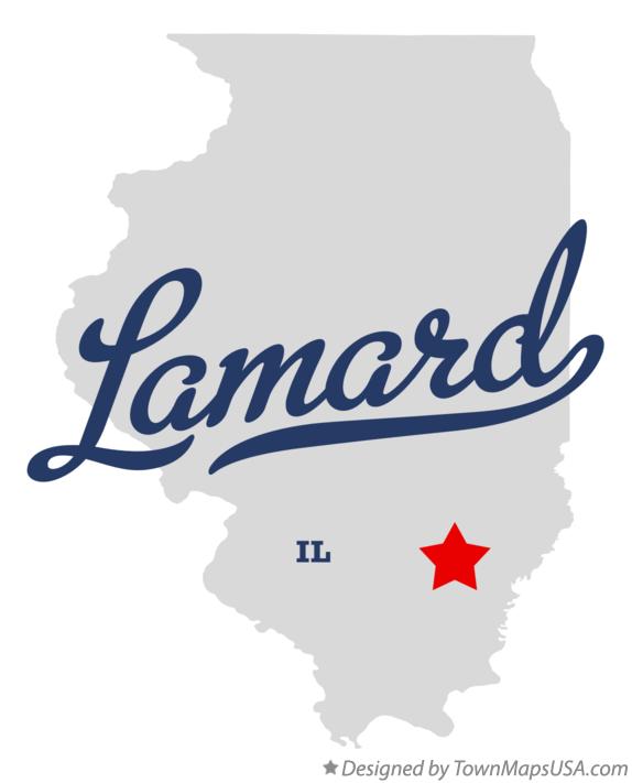 Map of Lamard Illinois IL