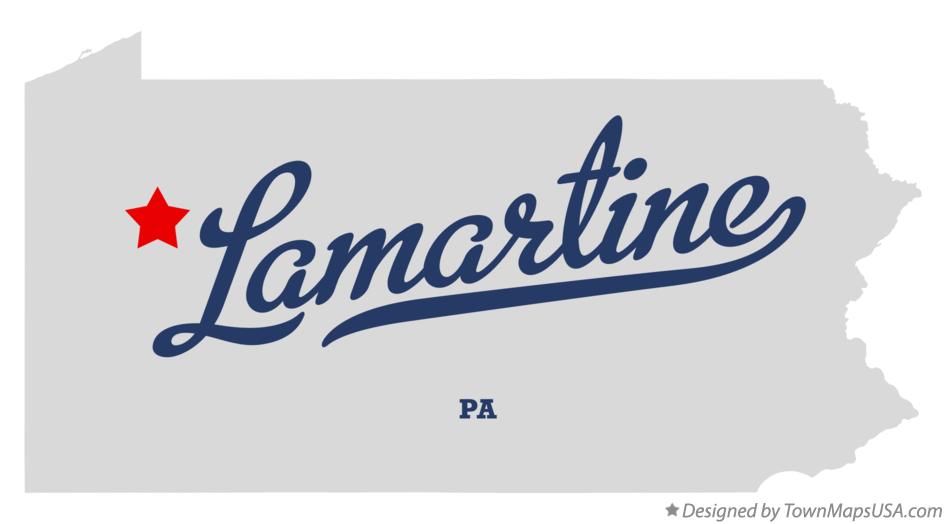 Map of Lamartine Pennsylvania PA