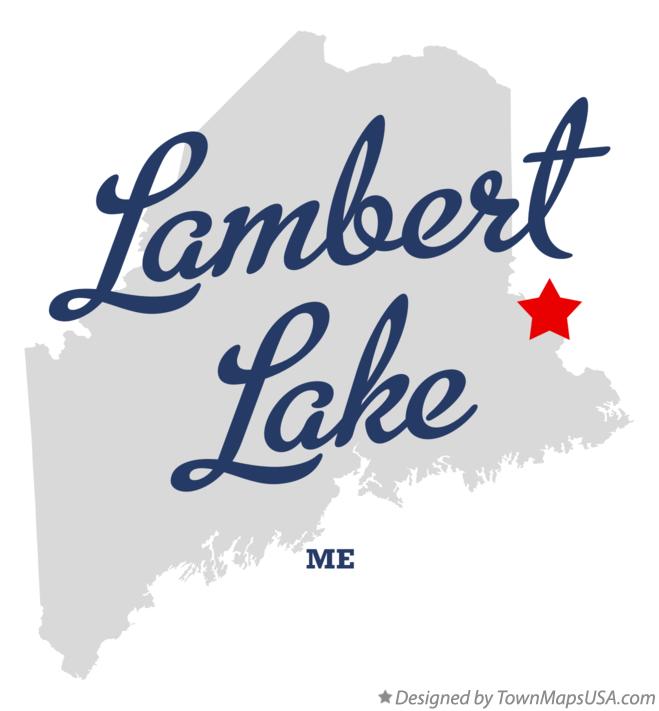 Map of Lambert Lake Maine ME