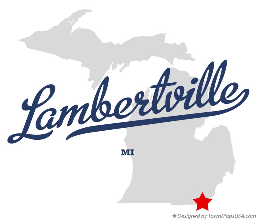 Map of Lambertville Michigan MI