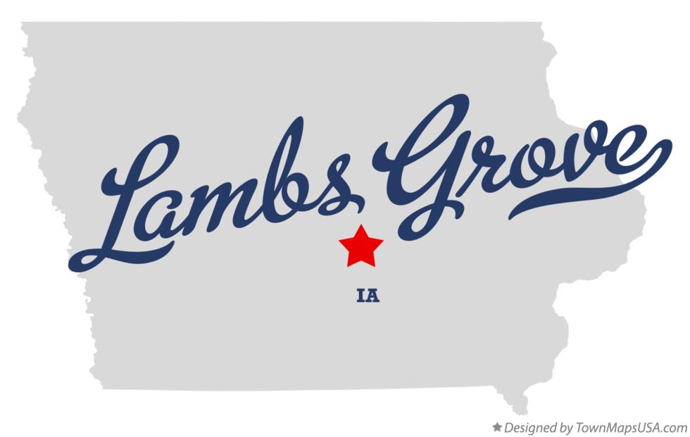 Map of Lambs Grove Iowa IA