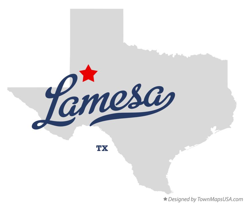 Map of Lamesa Texas TX