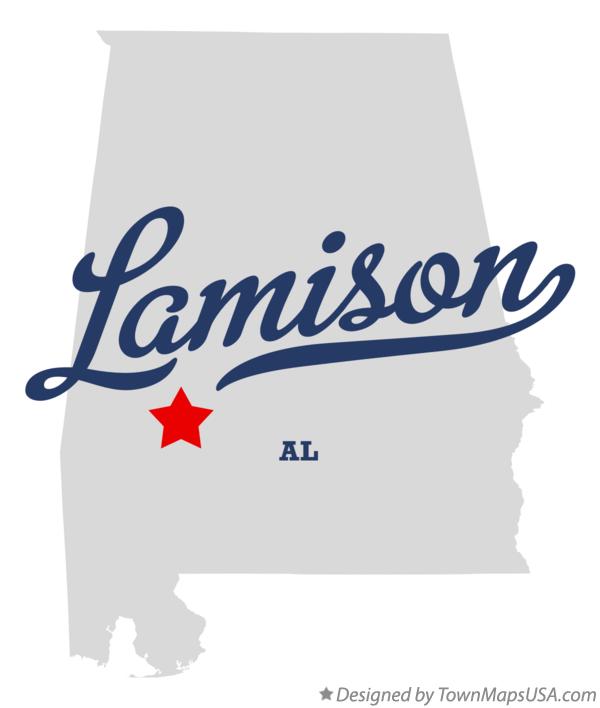 Map of Lamison Alabama AL