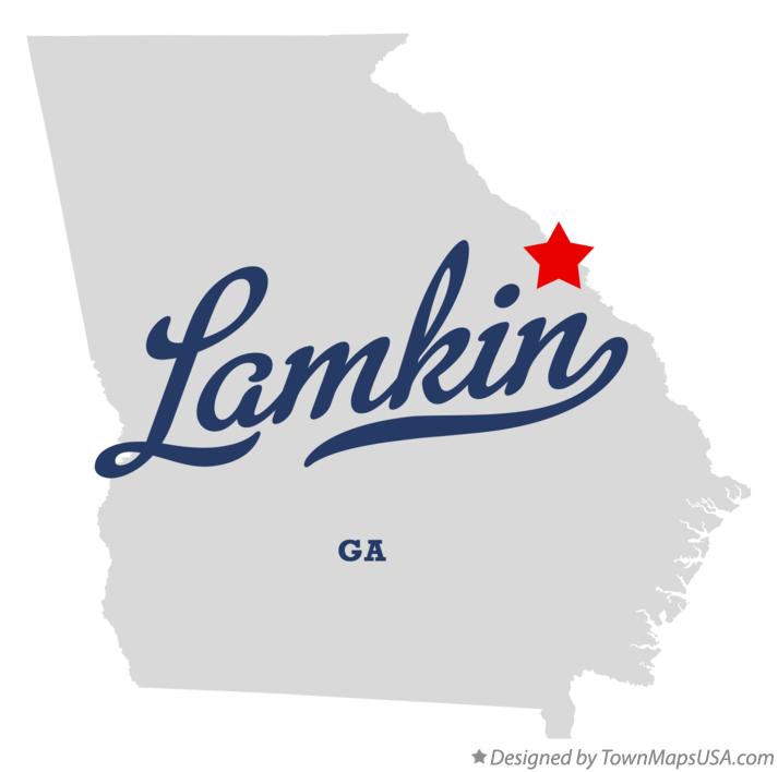 Map of Lamkin Georgia GA