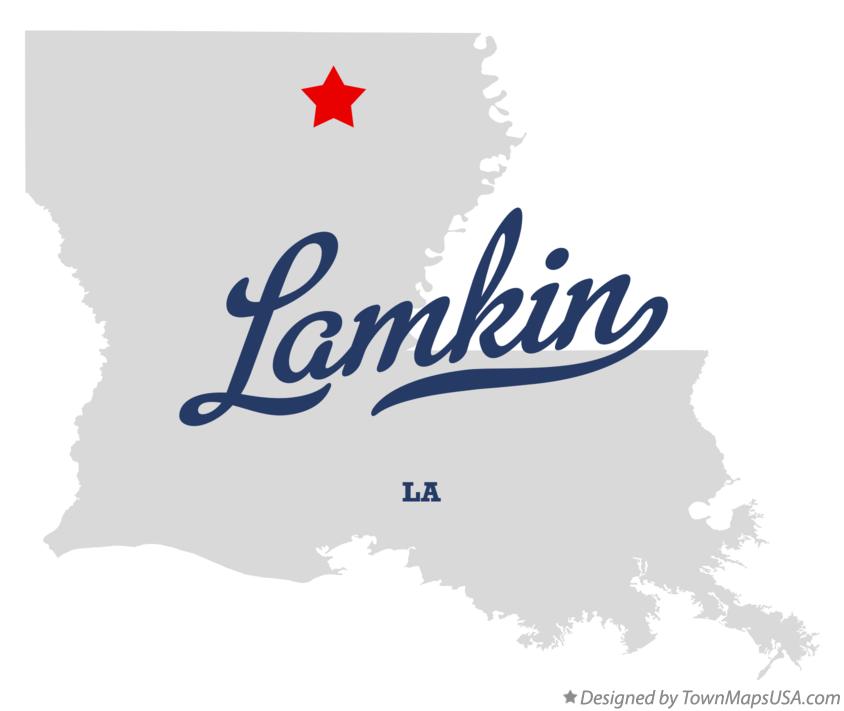 Map of Lamkin Louisiana LA