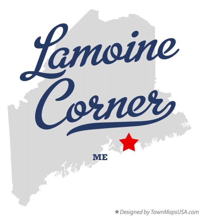 Map of Lamoine Corner Maine ME