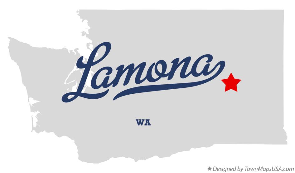 Map of Lamona Washington WA