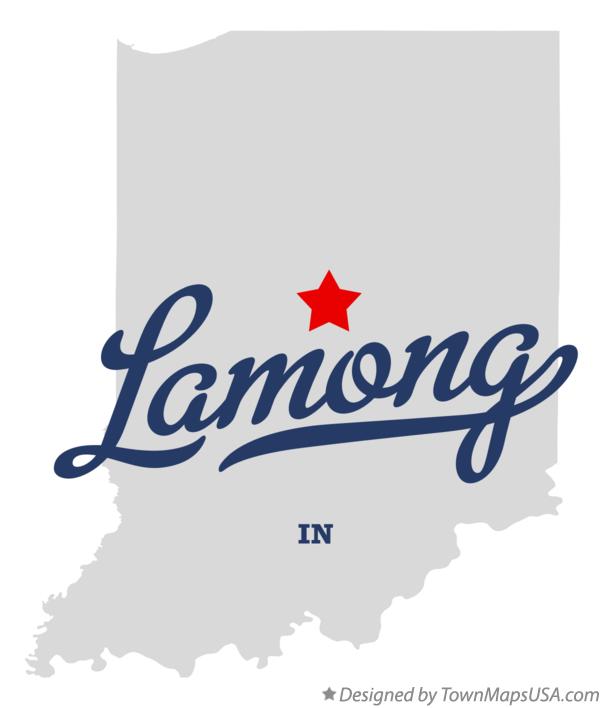 Map of Lamong Indiana IN