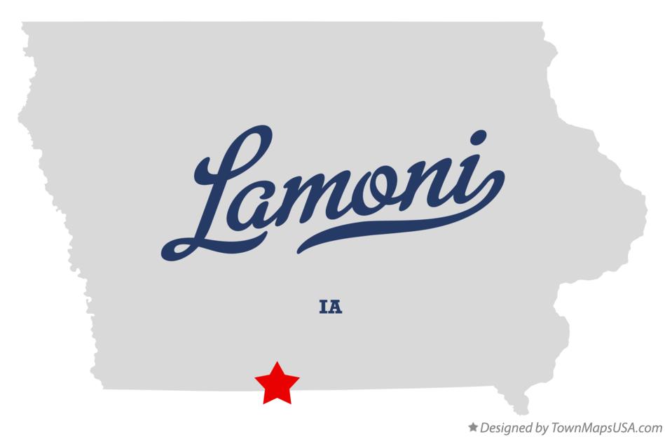 Map of Lamoni Iowa IA