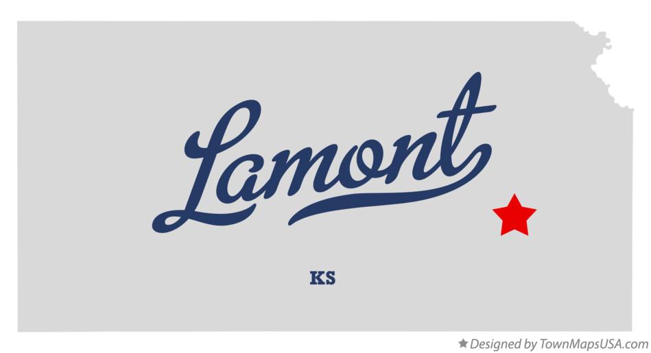 Map of Lamont Kansas KS