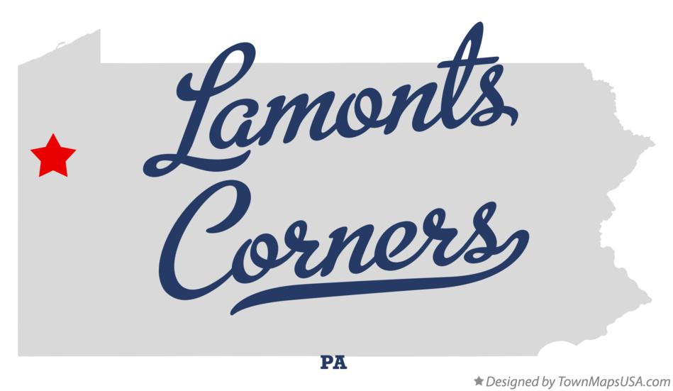 Map of Lamonts Corners Pennsylvania PA