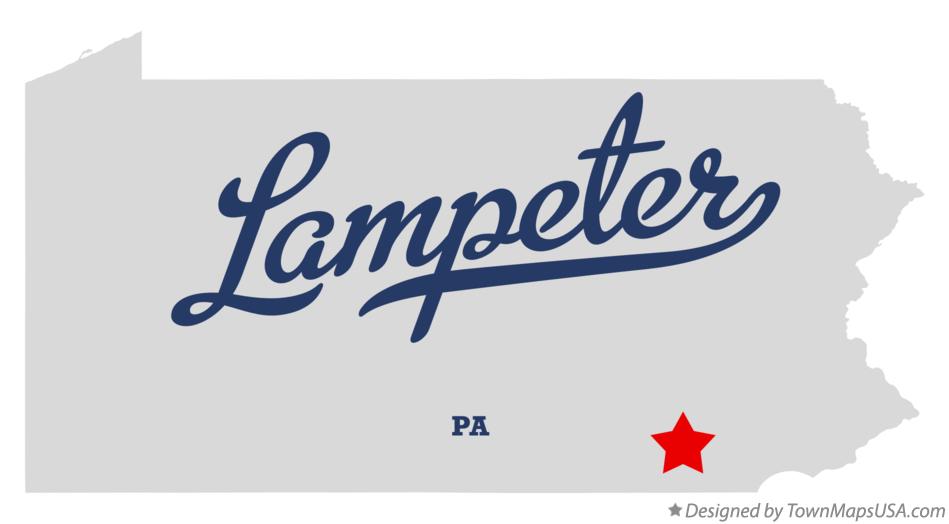 Map of Lampeter Pennsylvania PA