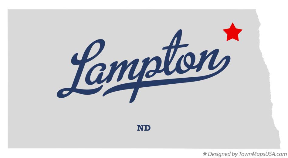 Map of Lampton North Dakota ND