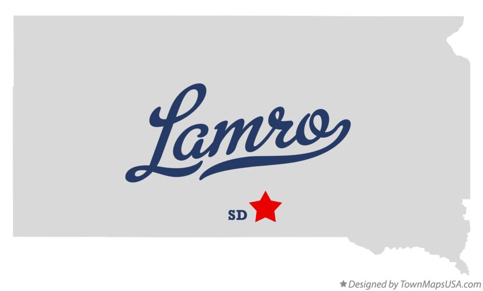 Map of Lamro South Dakota SD