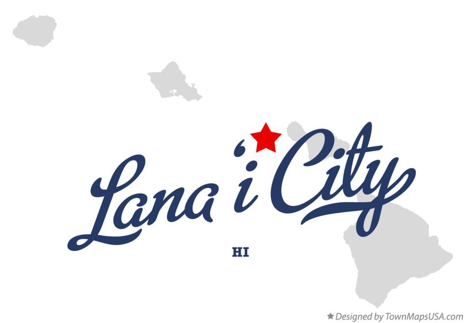 Map of Lāna‘i City Hawaii HI