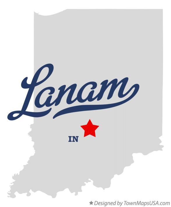 Map of Lanam Indiana IN