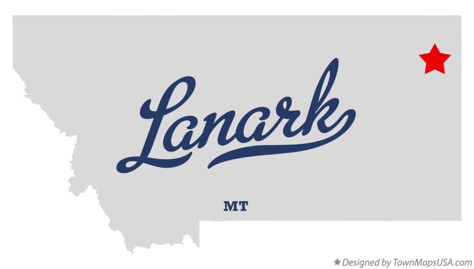 Map of Lanark Montana MT