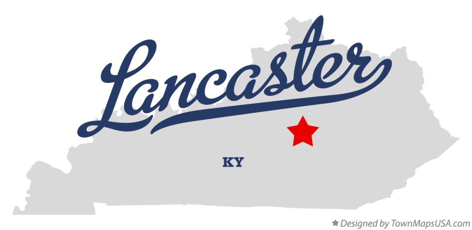 Map of Lancaster Kentucky KY