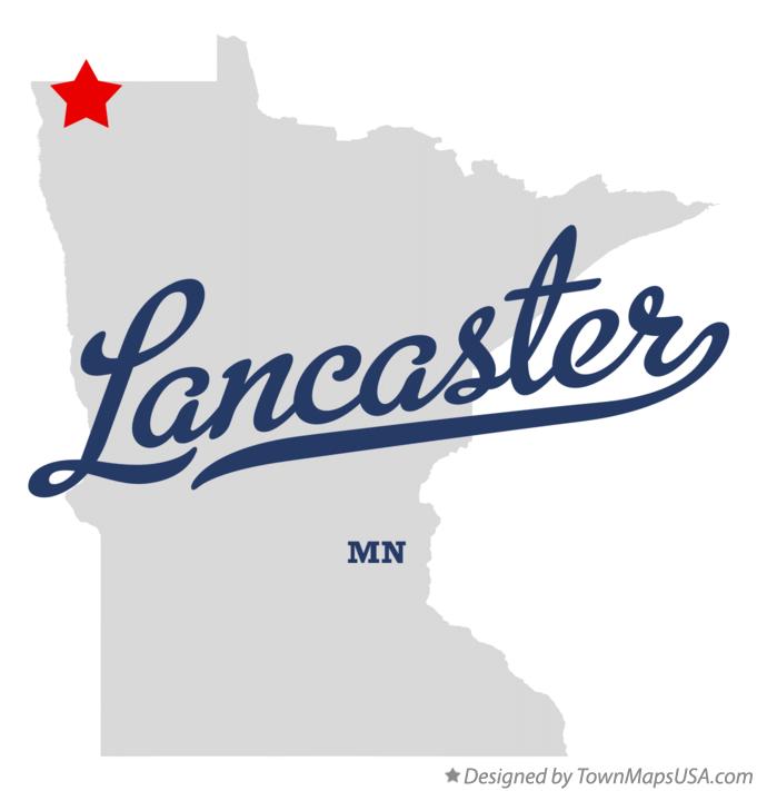 Map of Lancaster Minnesota MN