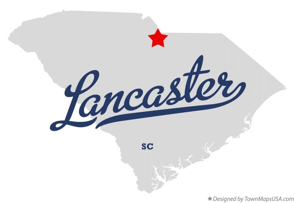 Map of Lancaster South Carolina SC