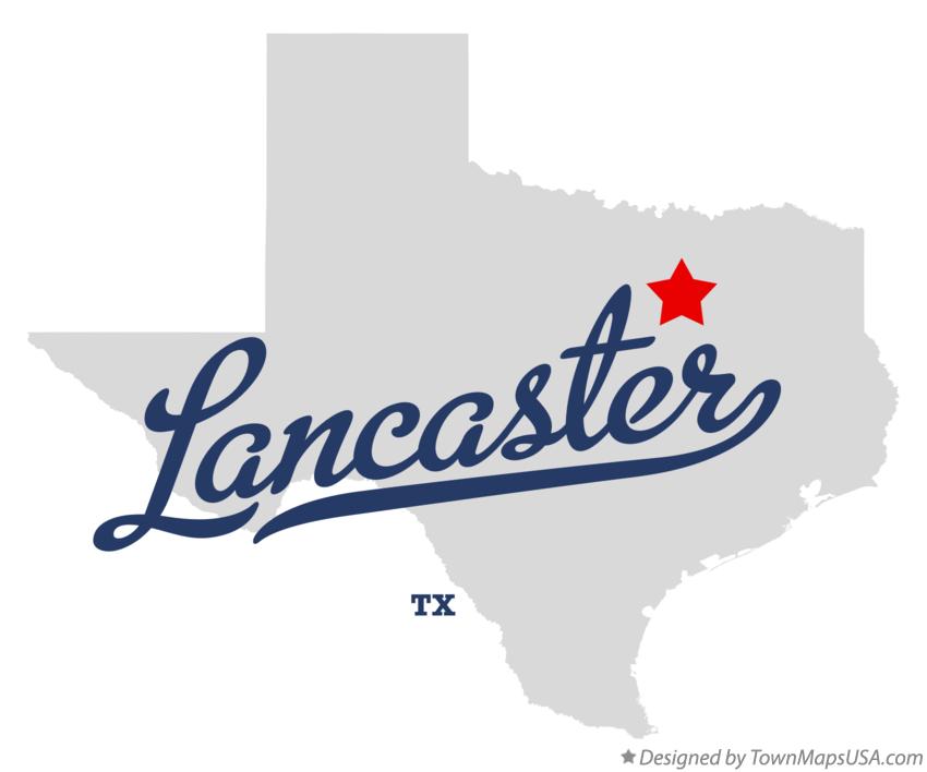 Map of Lancaster Texas TX