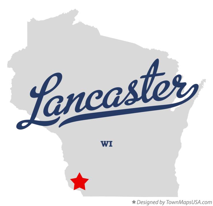Map of Lancaster Wisconsin WI