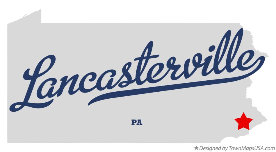 Map of Lancasterville Pennsylvania PA