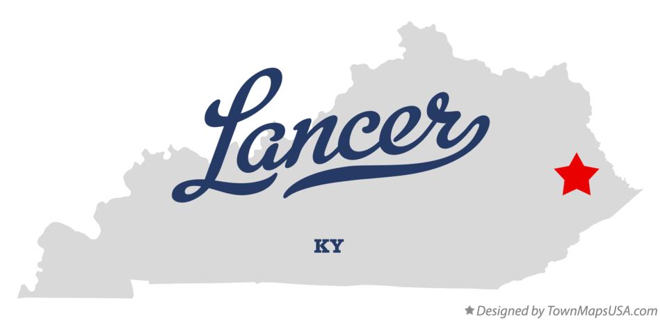 Map of Lancer Kentucky KY