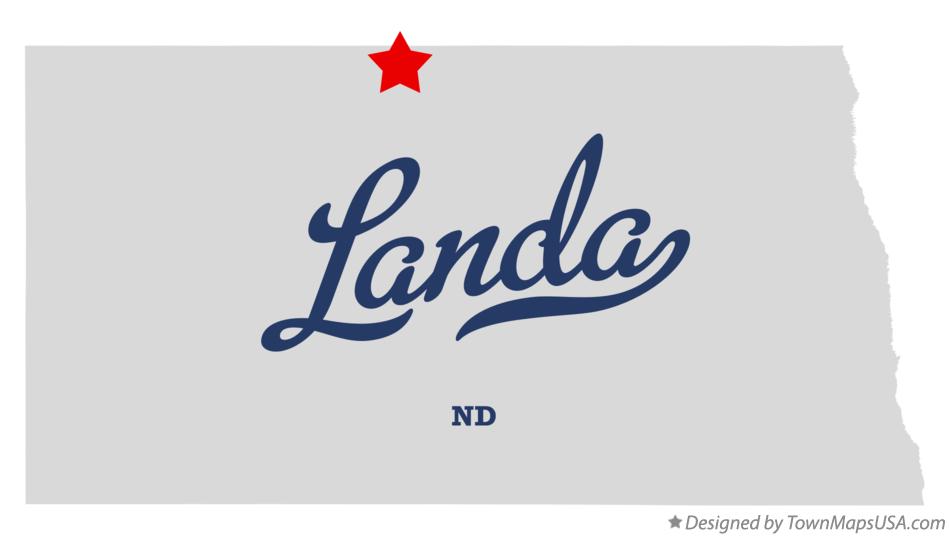 Map of Landa North Dakota ND