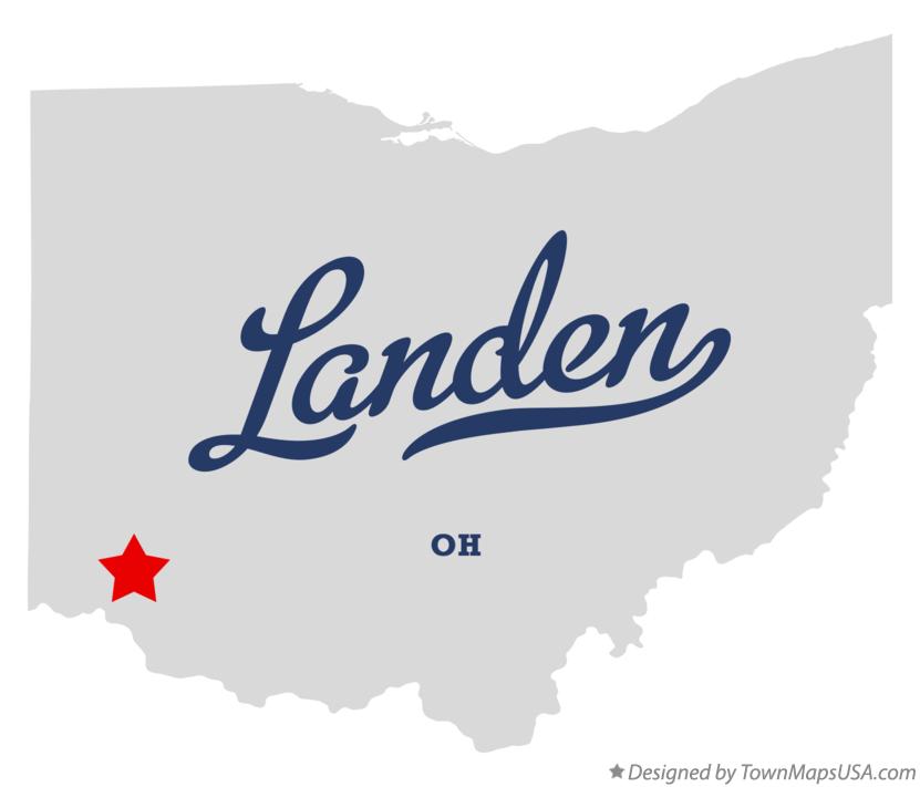 Map of Landen Ohio OH